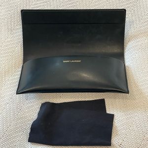 Saint Laurent Leather Sunglasses Case